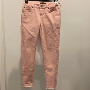 NWOT dear john pink frayed hem skinny jeans